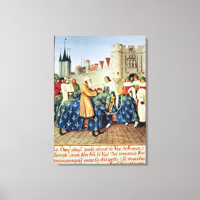 Charles V  receiving Emperor Charles IV Canvas Print (Front)