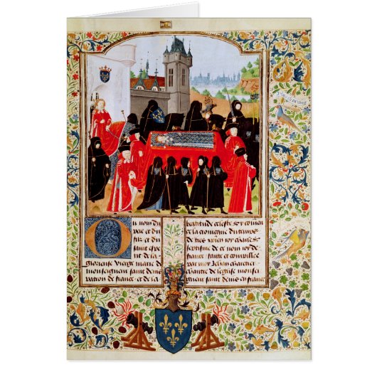 Charles VI of France's funeral Cards (Front)
