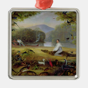Charles Waterton capturing a cayman, 1825-26 Metal Ornament