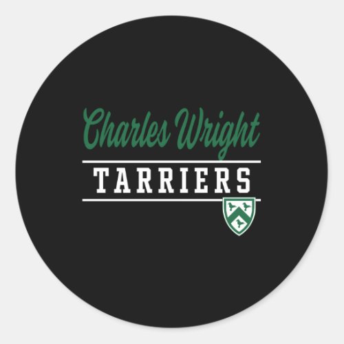 Charles Wright Academy Tarriers Classic Round Sticker