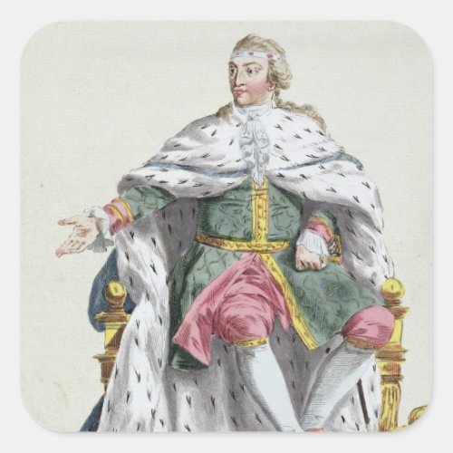 Charles XII 1682_1718 King of Sweden from Receu Square Sticker