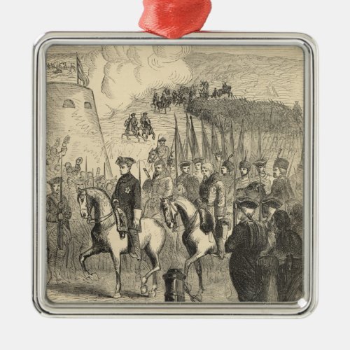 Charles XII of Sweden entering Copenhagen Metal Ornament