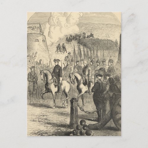 Charles XII of Sweden entering Copenhagen Postcard