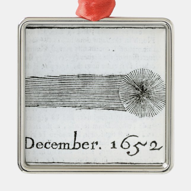 Charles's Comet, December 1652 Metal Ornament (Front)