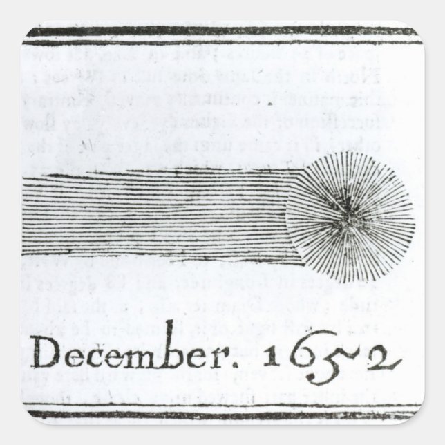 Charles's Comet, December 1652 Square Sticker (Front)