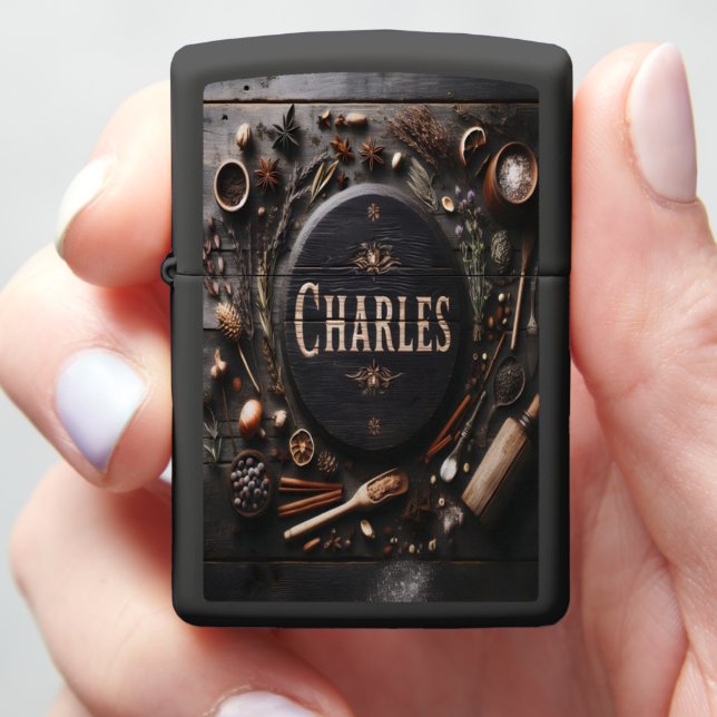 Charles's Enchanted Spice Cabinet Zippo Lighter (In Hand)