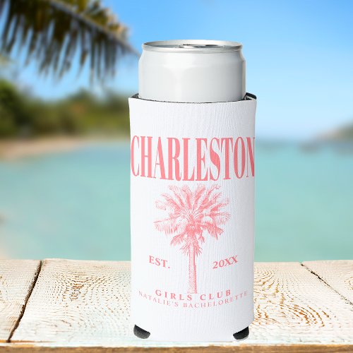 Charleston Bachelorette Custom Luxury Social Club Seltzer Can Cooler