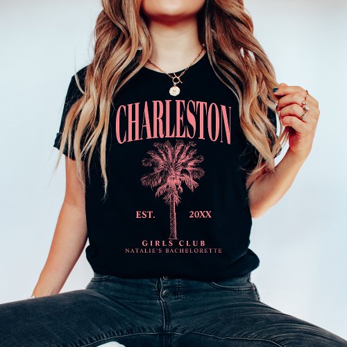 Charleston Bachelorette Custom Luxury Social Club T_Shirt