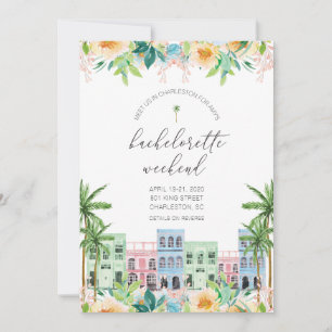 Charleston Bachelorette Invitation and Itinerary