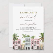 Charleston Bachelorette Invitation & Itinerary