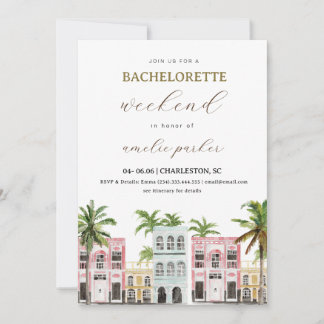 Charleston Bachelorette Invitation & Itinerary