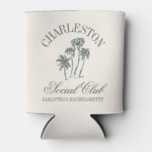 Charleston Bachelorette Palm Tree Social Club Can Cooler