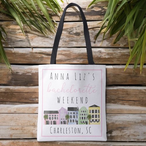 Charleston Bachelorette Party Weekend Favor  Tote Bag