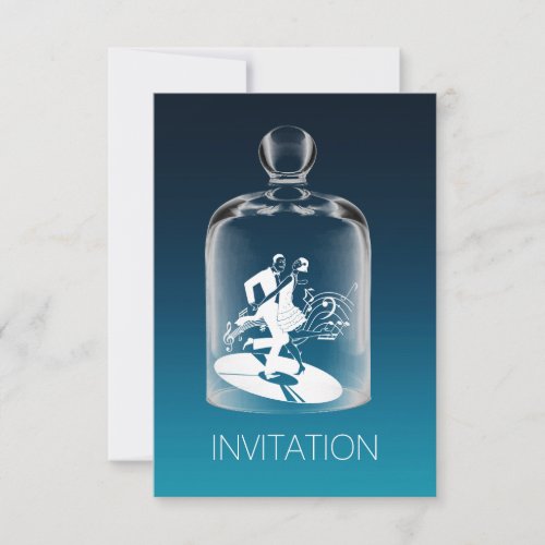 Charleston Birthday Party Vip Aquatic Ombre Invitation