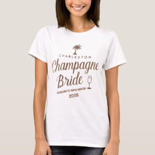 Charleston Champagne Bride Custom Bachelorette T-Shirt