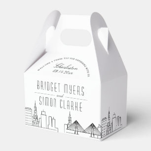 Charleston City Skyline Wedding Favor Favor Box