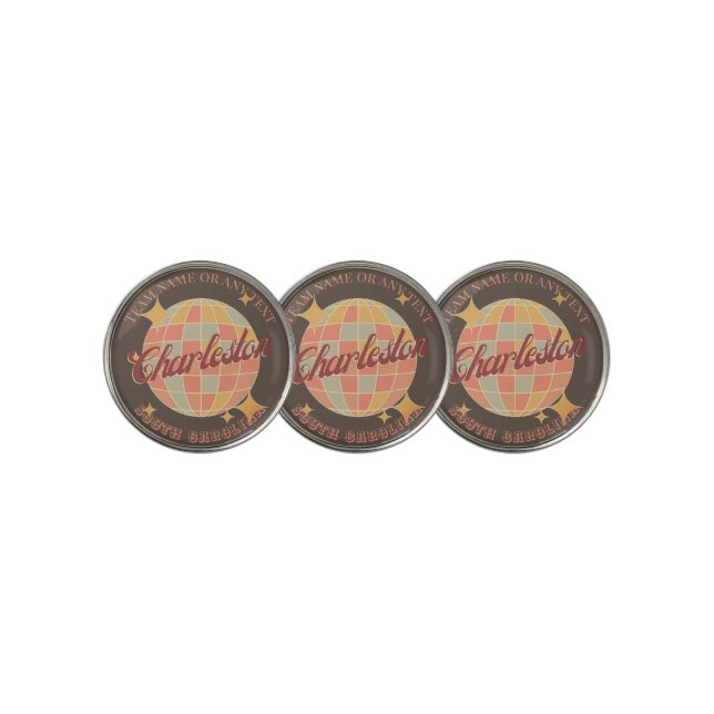 Charleston City South Carolina golfing Golf Ball Marker (3 Up)