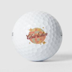 Charleston City South Carolina USA golf retro Balls