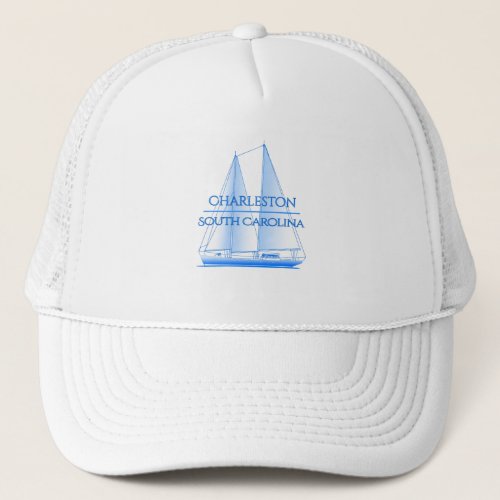 Charleston Coastal Nautical Sailing Sailor Trucker Hat