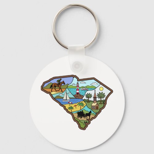 Charleston Columbia South Carolina Myrtle Beach Keychain