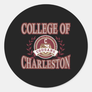 Charleston Cougars Laurels Classic Round Sticker