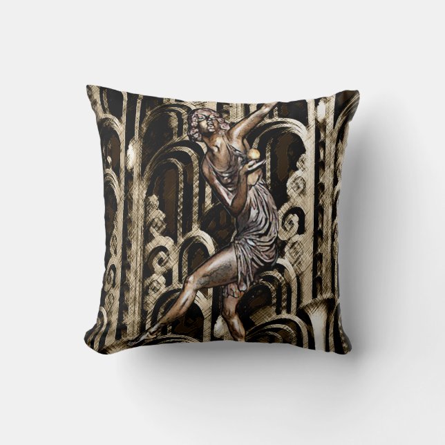 Charleston Dance Craze Throw Pillow (Front)