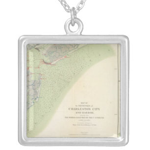 Charleston defenses, Belmont battlefield Silver Plated Necklace