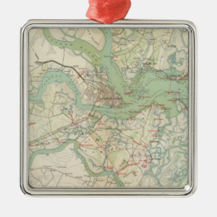 Charleston, defenses metal ornament