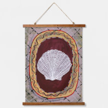 Charleston Farmhouse Shell Print Wall Hanging 