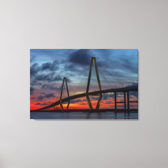 Charleston Fire Like Sunset Canvas Print (Front)