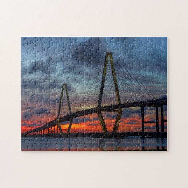 Charleston Fire Like Sunset Jigsaw Puzzle (Horizontal)