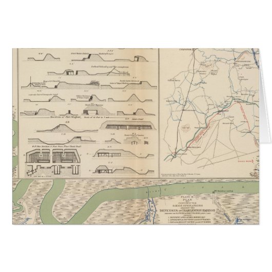 Charleston Harbor, Army of the Potomac operations Cards (Front Horizontal)