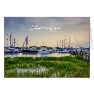 Charleston Harbor Boats Sunset Thinking of You