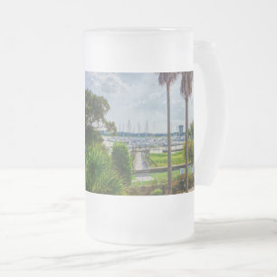 Charleston Harbor Frosted Glass Beer Mug
