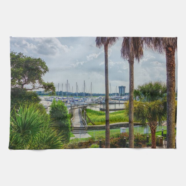 Charleston Harbor Kitchen Towel (Horizontal)