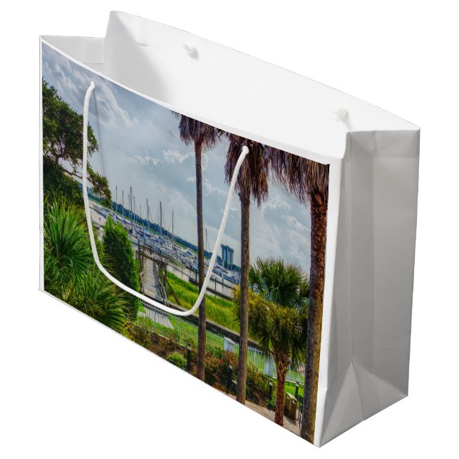 Charleston Harbor Large Gift Bag (Front Angled)