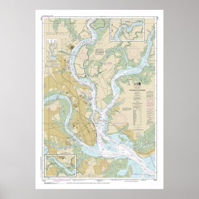 Charleston Harbor Nautical Chart 11524 (Front)