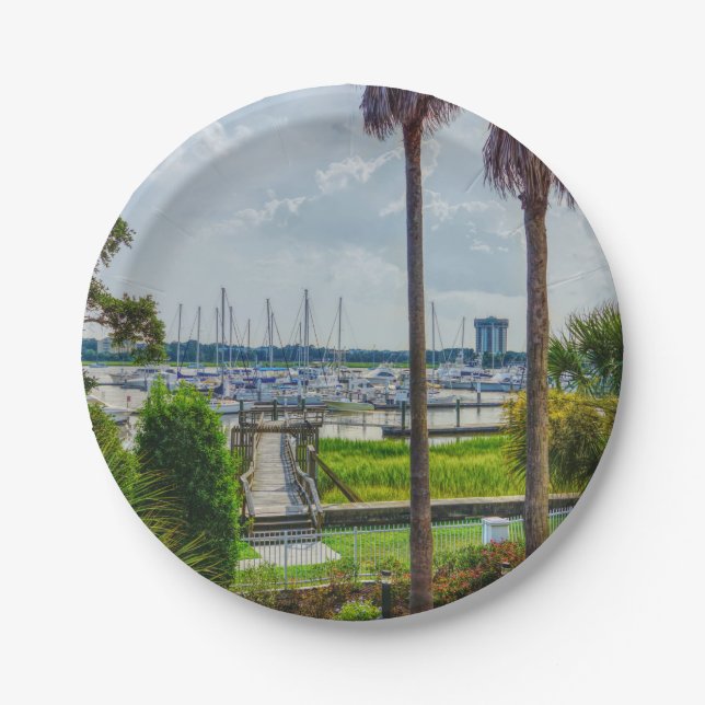 Charleston Harbor Paper Plates (Front)