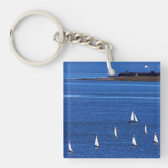 Charleston Harbor, SC Keychain (Front)