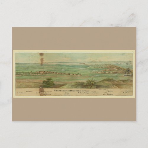 Charleston Harbor South Carolina 1860_1865 Postcard