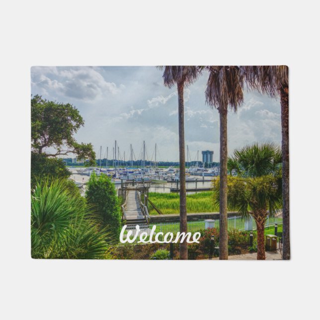 Charleston Harbor Welcome Doormat (Front)