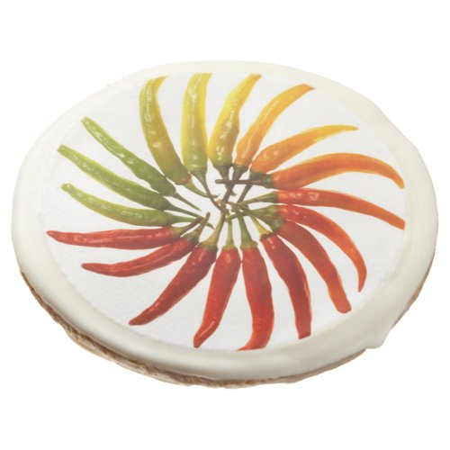Charleston Hot Peppers Color Wheel Sugar Cookie