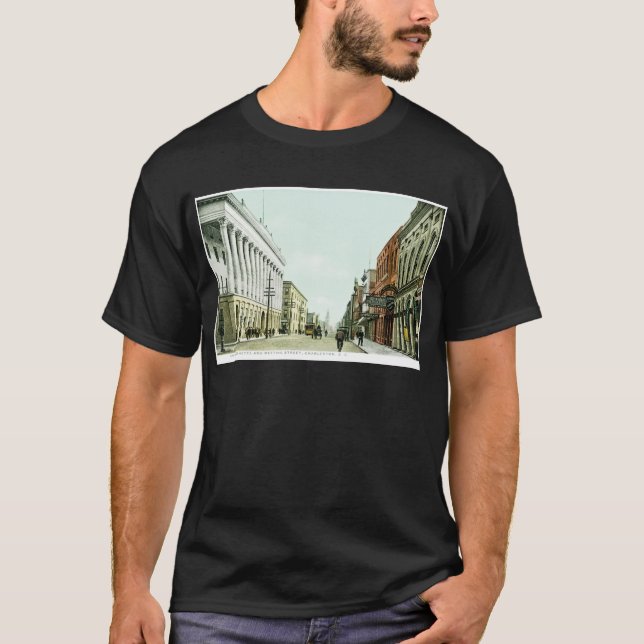 Charleston Hotel and Meeting Street, Charleston,SC T-Shirt (Front)