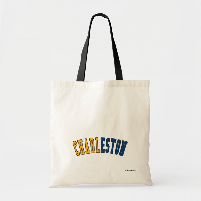 Charleston in West Virginia State Flag Colors Canvas Bag
