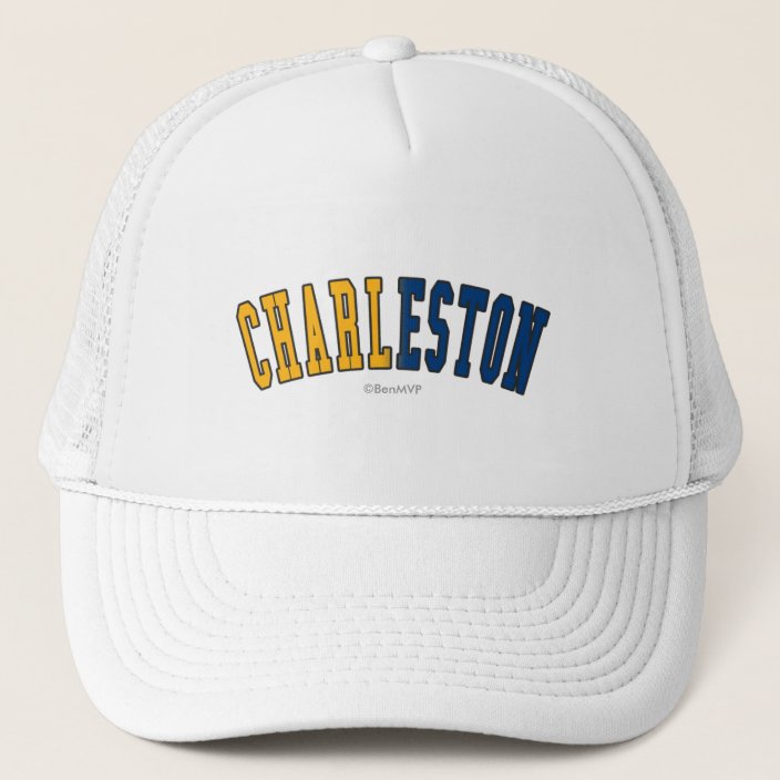 Charleston in West Virginia State Flag Colors Trucker Hat
