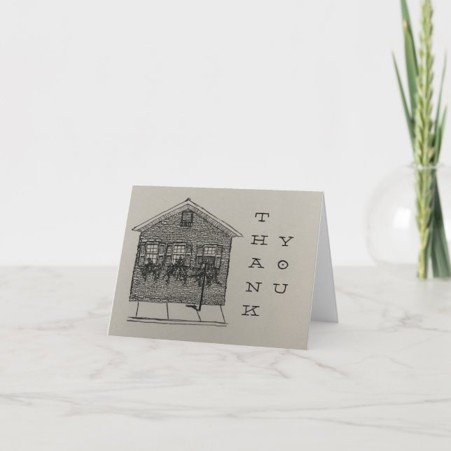 Charleston Letterpress Thank You Card (Front)