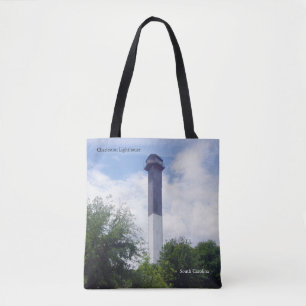 Charleston Lighthouse all over tote Bag