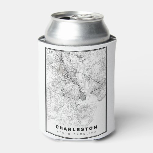 Charleston Map Can Cooler