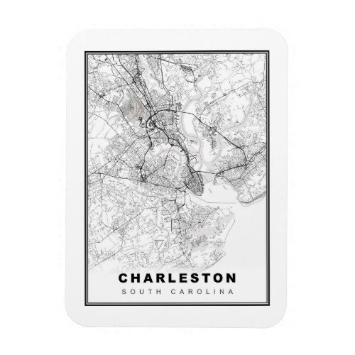 Charleston Map Magnet