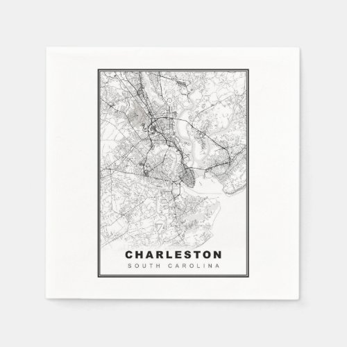 Charleston Map Napkins